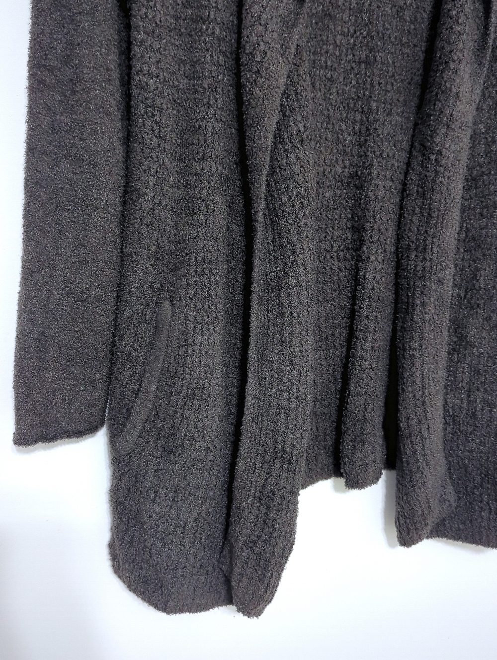 Barefoot Dreams CozyChic Lite Cardigan Gray Open Front Shawl Size S - Picture 5 of 11